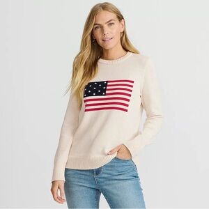 NWOT Lands' End Drifter Sweater Oatmeal Heather Flag Women’s Small Regular